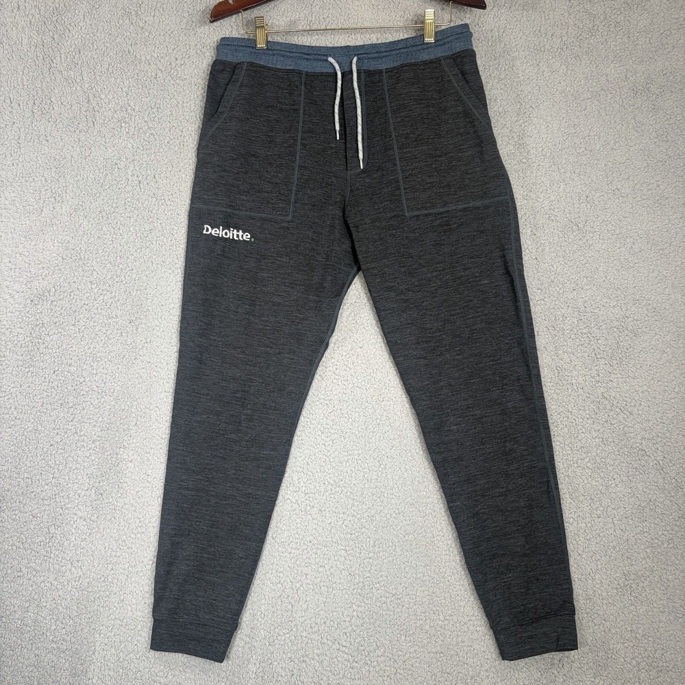 Marine Layer Weekend Sport Men's Performance Jogger Pants Gray L Athleisure